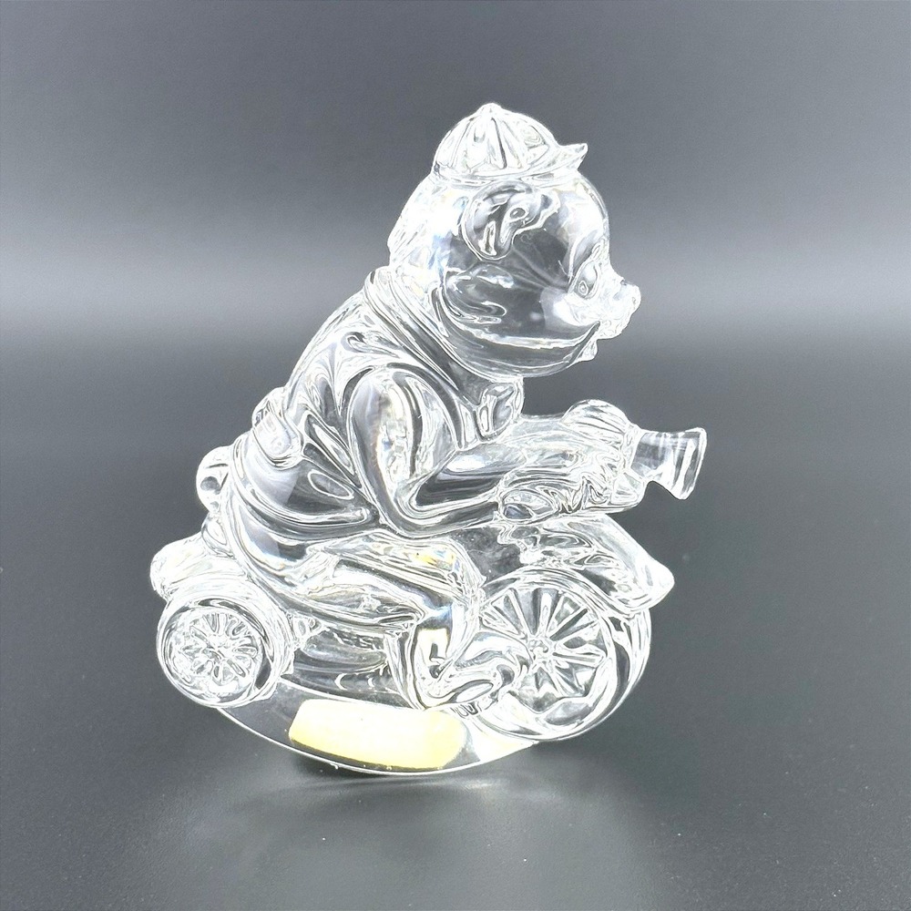 Princess House Crystal Treasures 24% Lead Brewster Bear on Motorcycle Germany